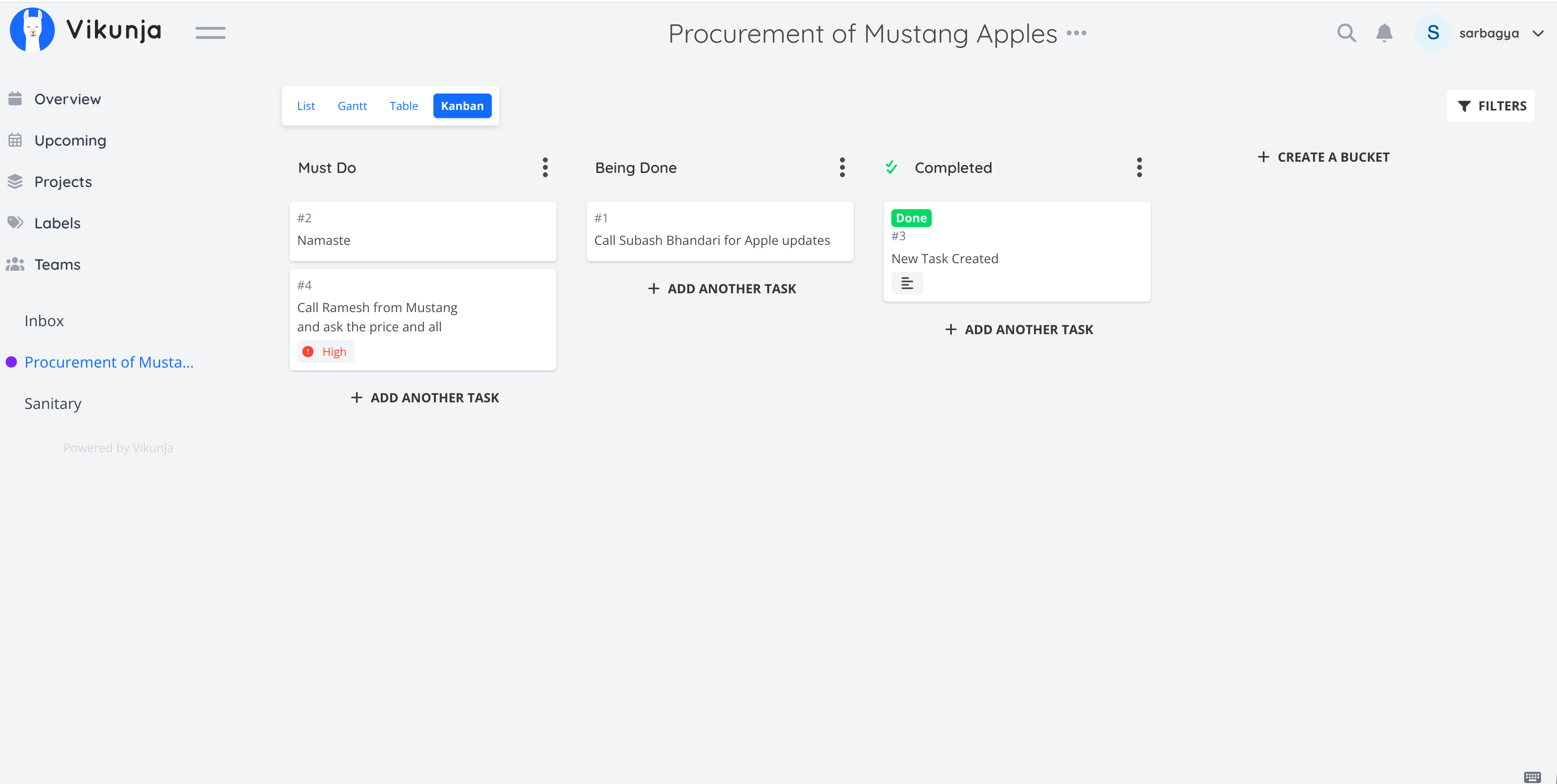 Vikunja Task Tracking System